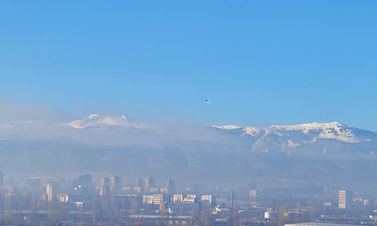 Guten Morgen Sofia! Im Hintergrund das Witoscha-Gebirge
